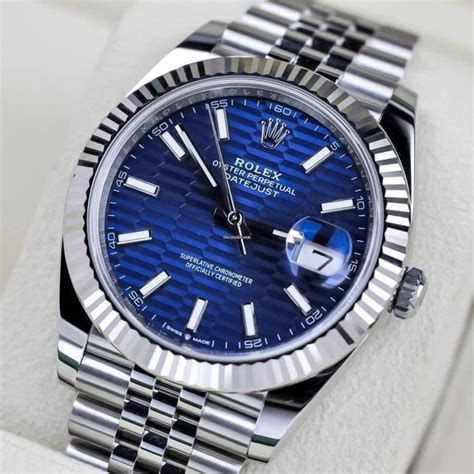 rolex datejust 41 blue motif jubilee